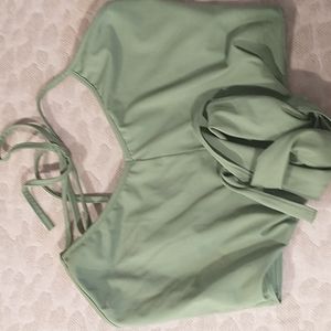 Kortni Jeane tie up top. Green size Large.